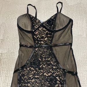 Nude Black Midi dress